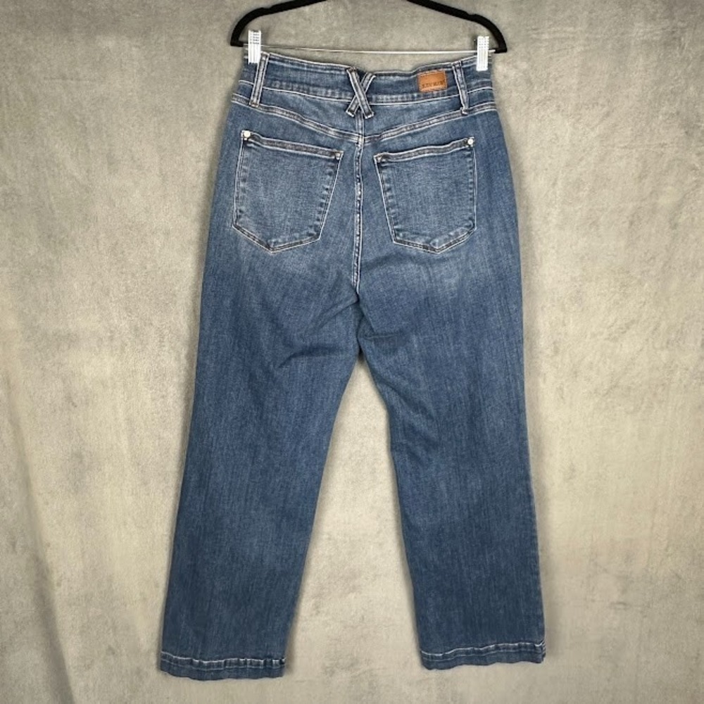 Judy Blue Jeans Womens 14W Blue Wide Leg Stretch Pockets High Rise Medium Wash - Picture 8 of 14